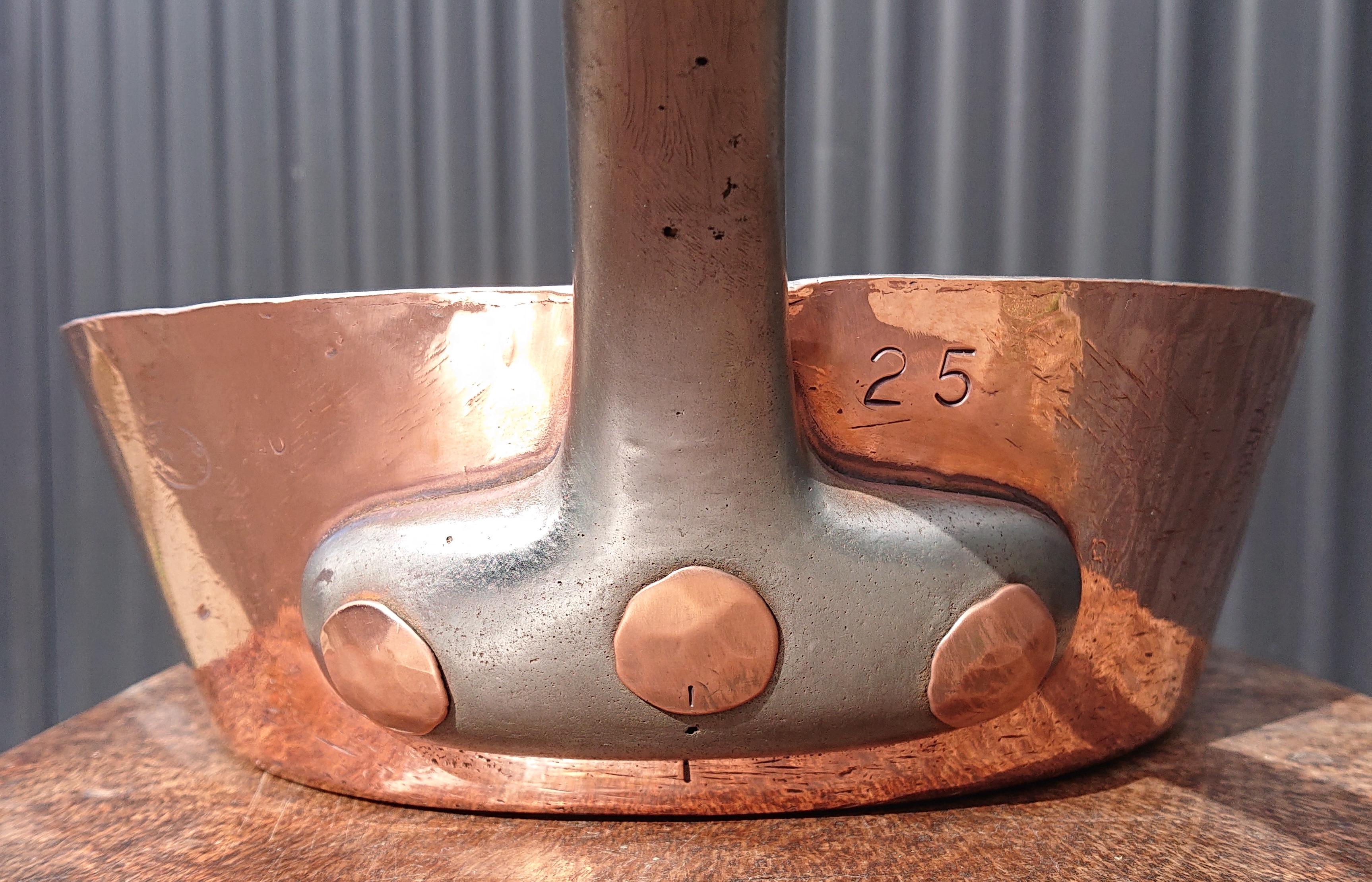 Vintage Copper Pan by J & E Gaillard for the Metropole Hotel Paris In Good Condition In Gloucestershire, GB