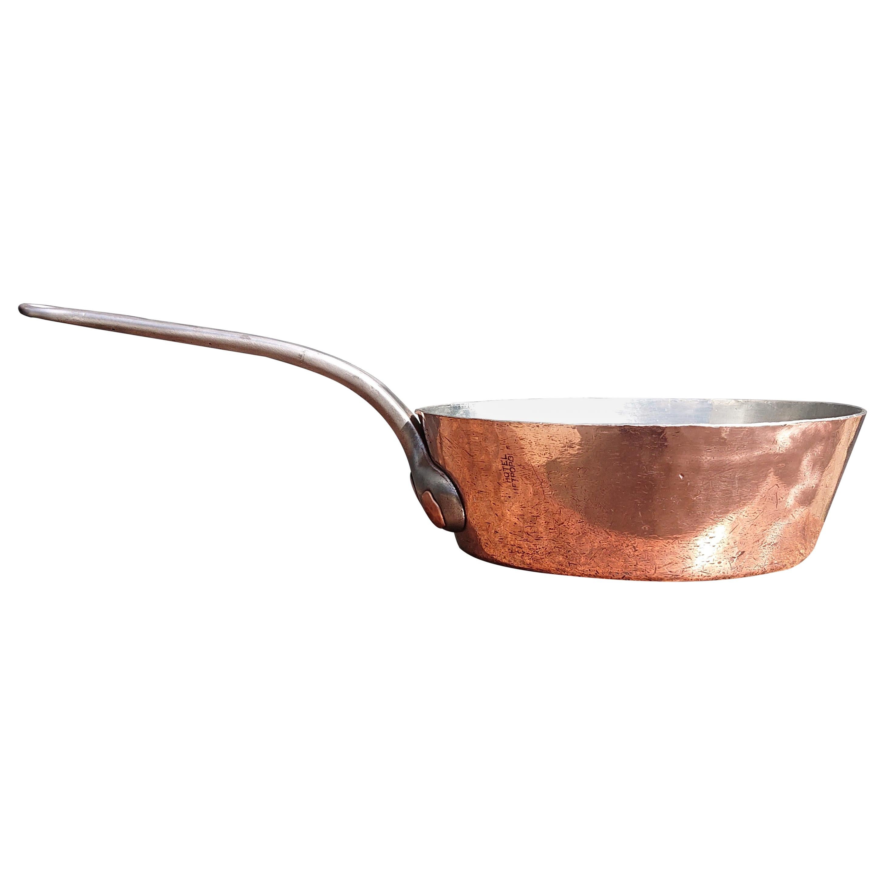 French fabulous pair of Copper Fryingpan Antique pans