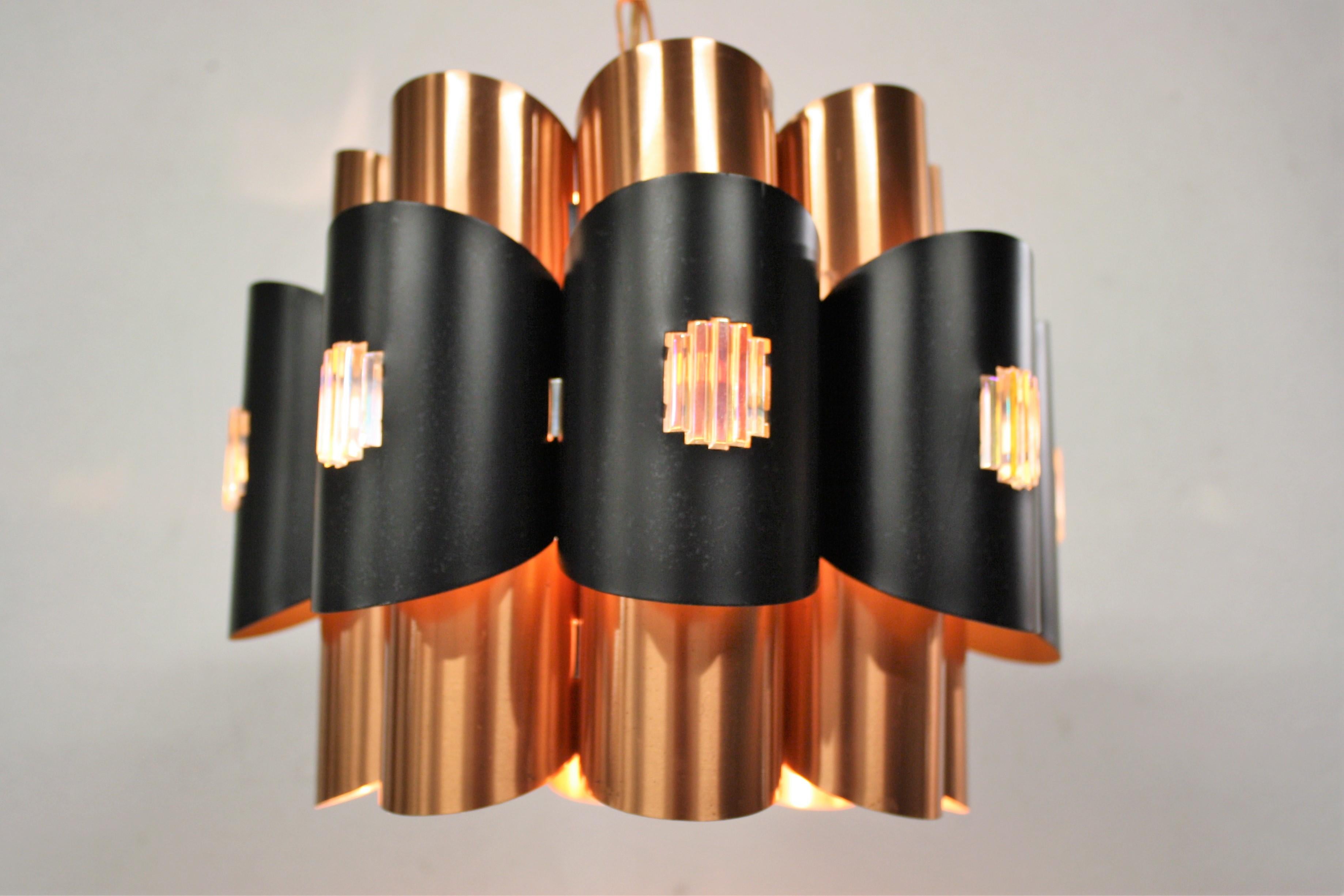 Vintage Copper Pendant Light by Werner Schou, 1960s 6