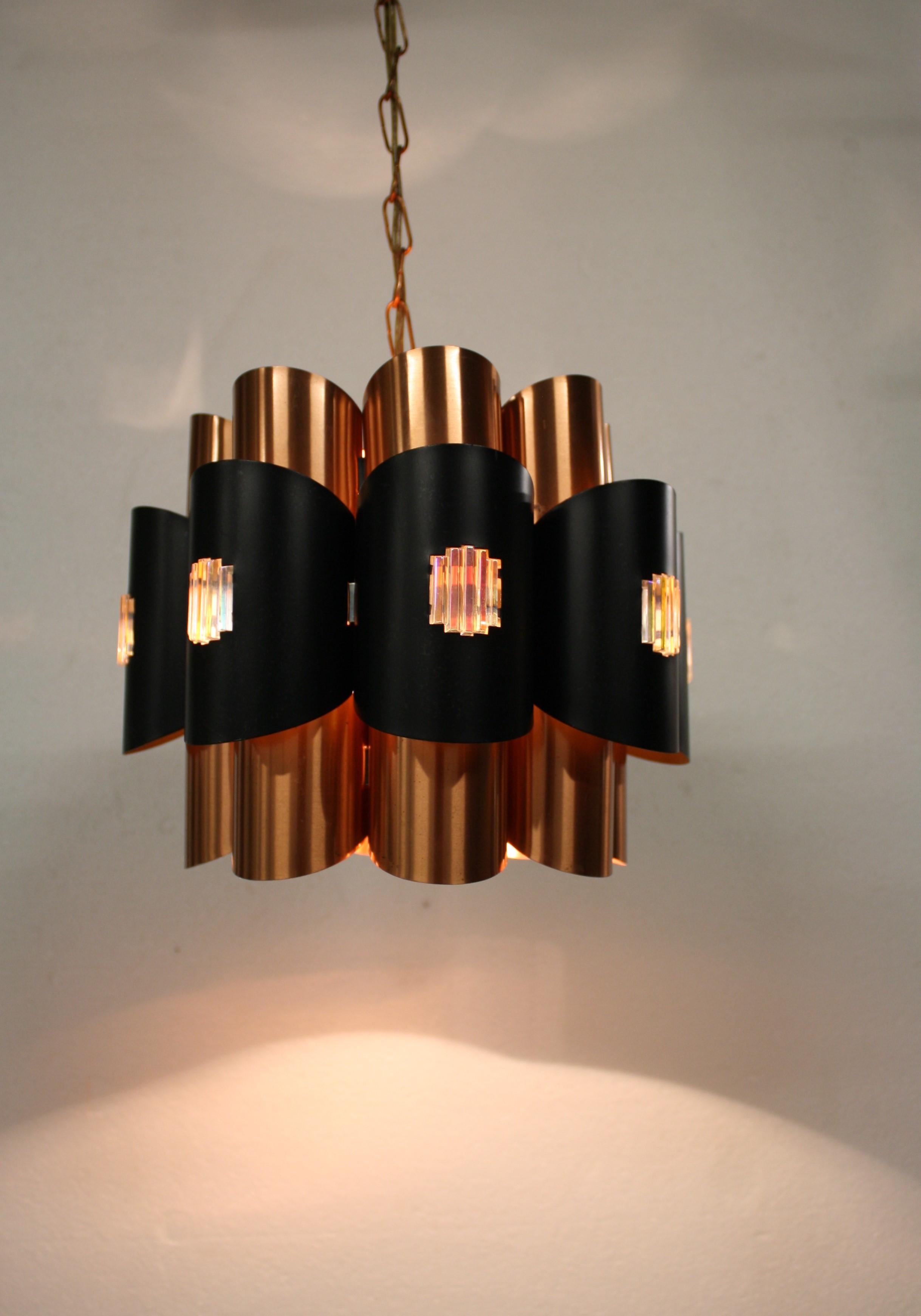 Vintage Copper Pendant Light by Werner Schou, 1960s 8