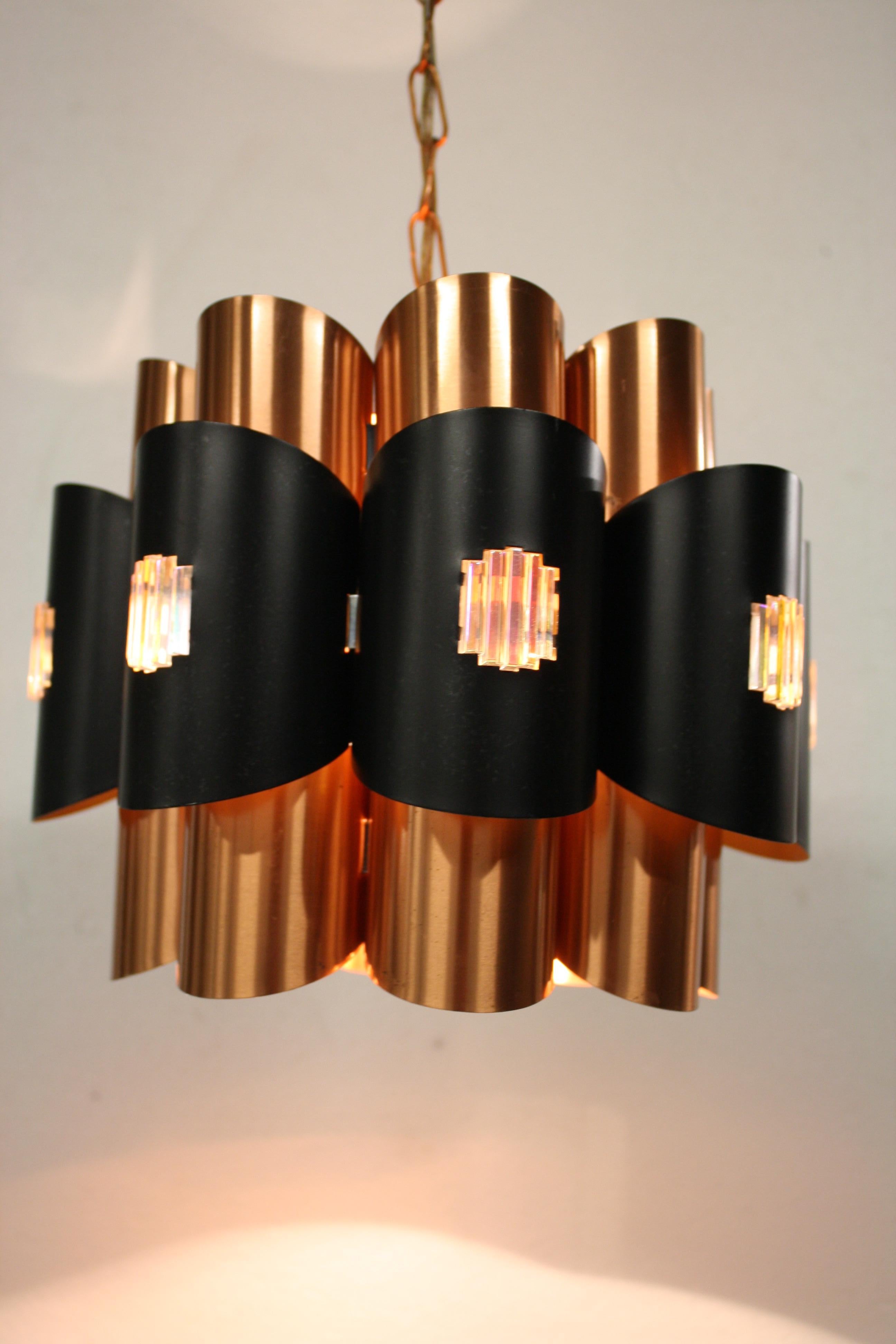 Vintage Copper Pendant Light by Werner Schou, 1960s 9
