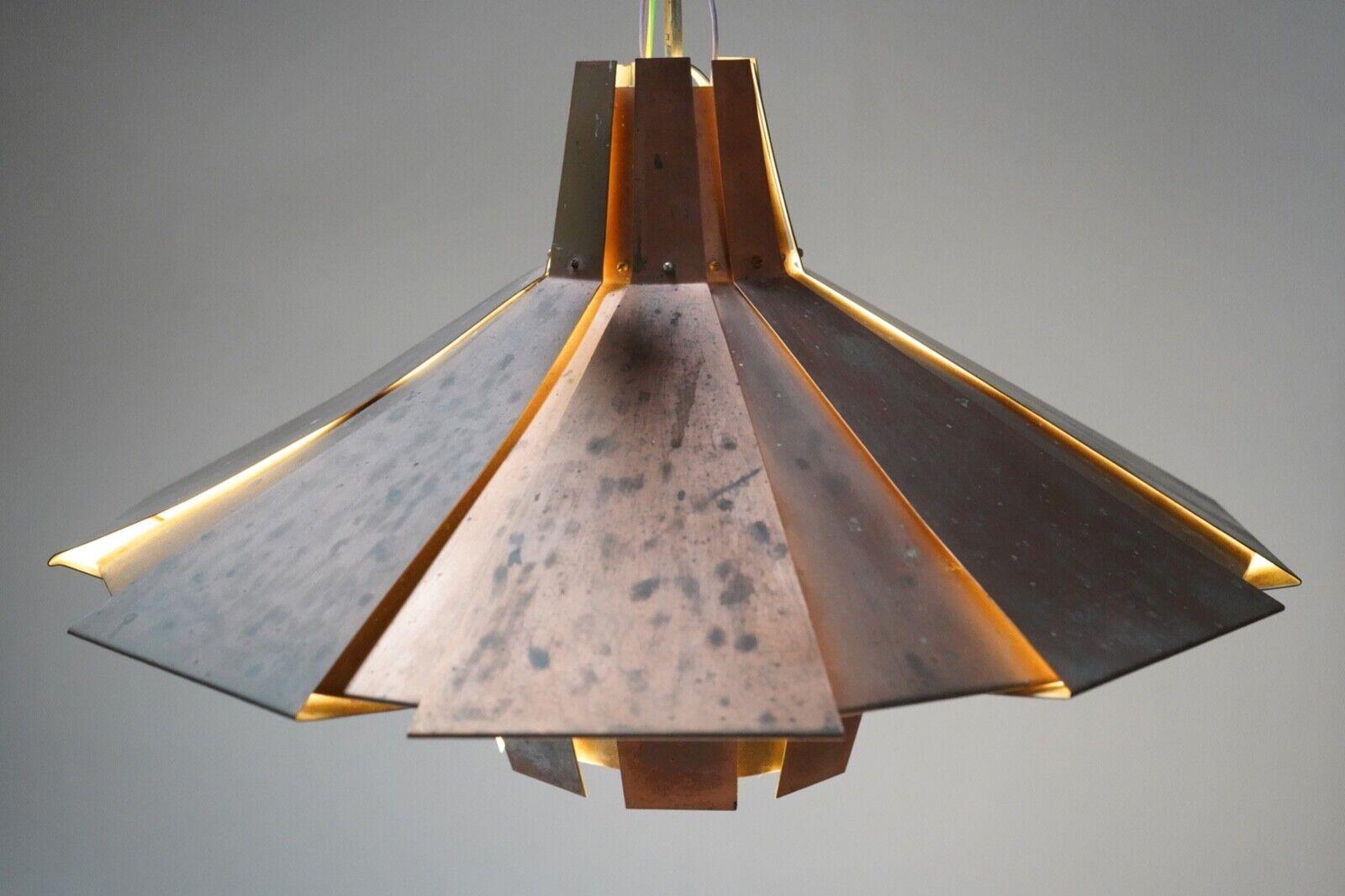Vintage Copper Pendant Light Werner Schou For Sale 9