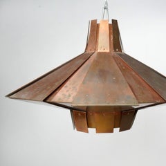 Vintage Copper Pendant Light Werner Schou