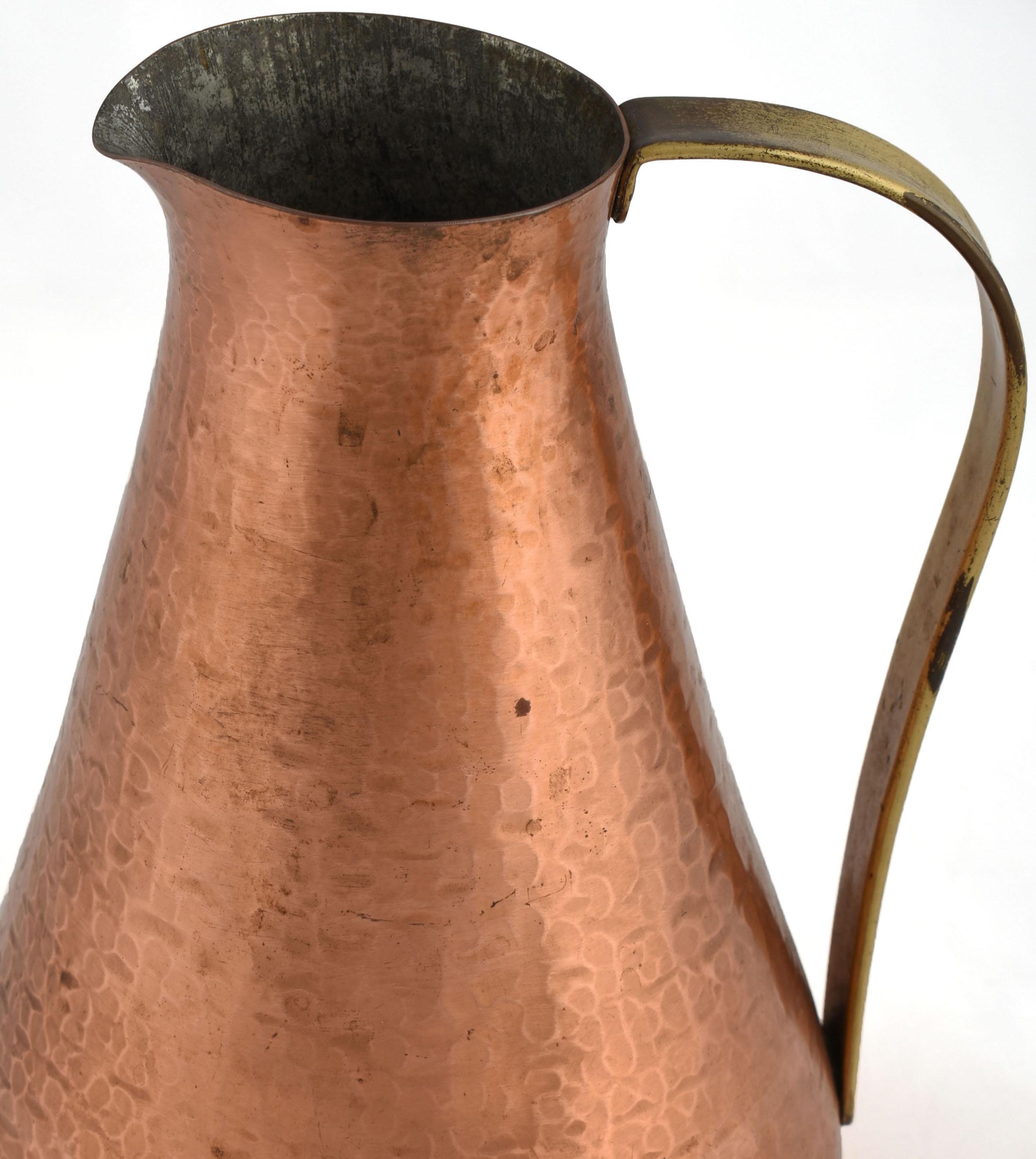 German Vintage Copper Pitcher by H. Buchrucker, 1950s For Sale