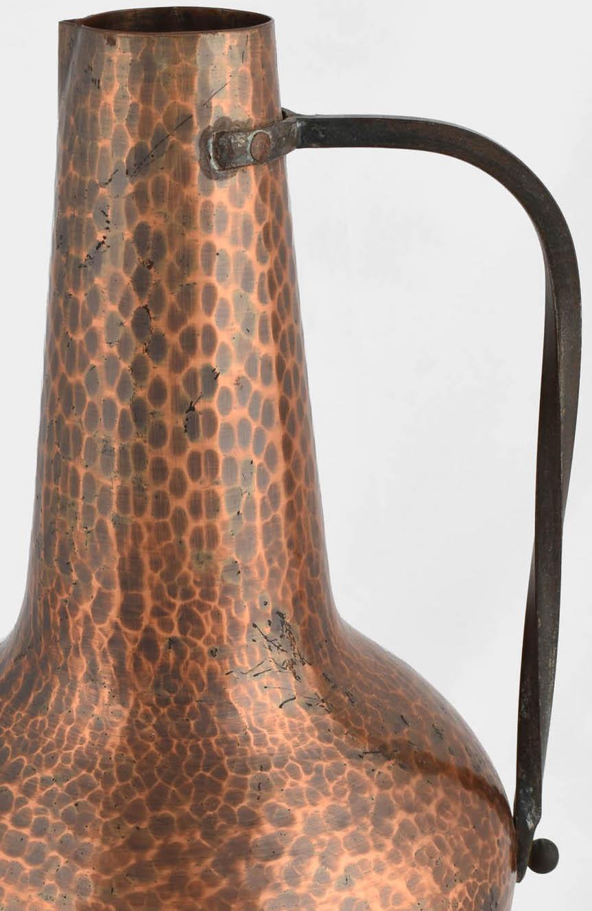 vintage hammered copper pitcher