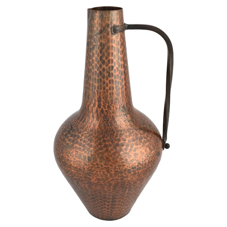 Vintage Copper Pitcher with Handle, Germany, 1950s For Sale at 1stDibs