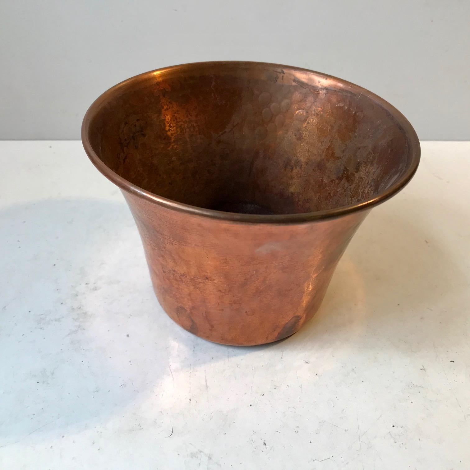 antique copper planter