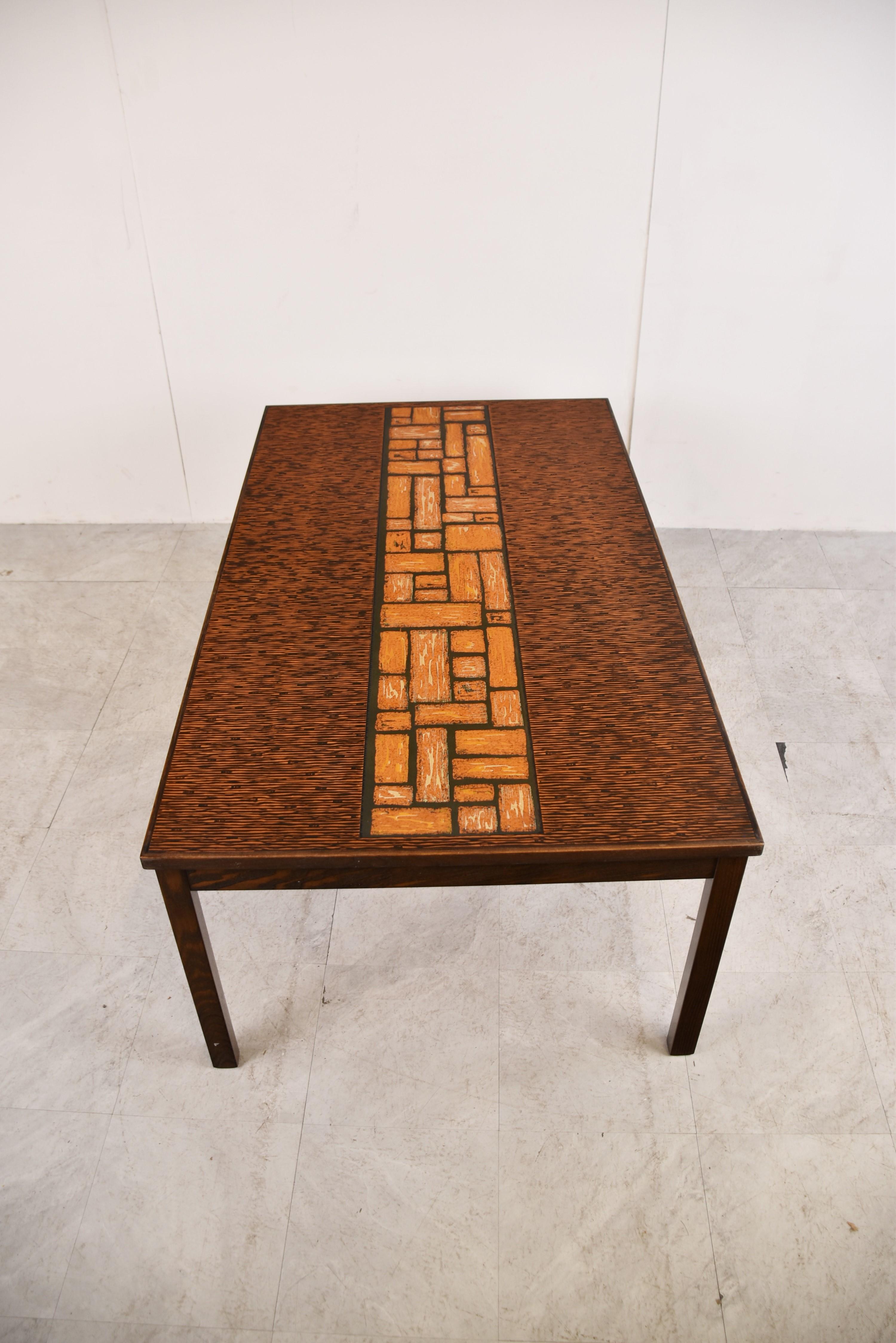 Scandinavian Modern Vintage Copper Plated Brutalist Coffee Table, 1970s For Sale