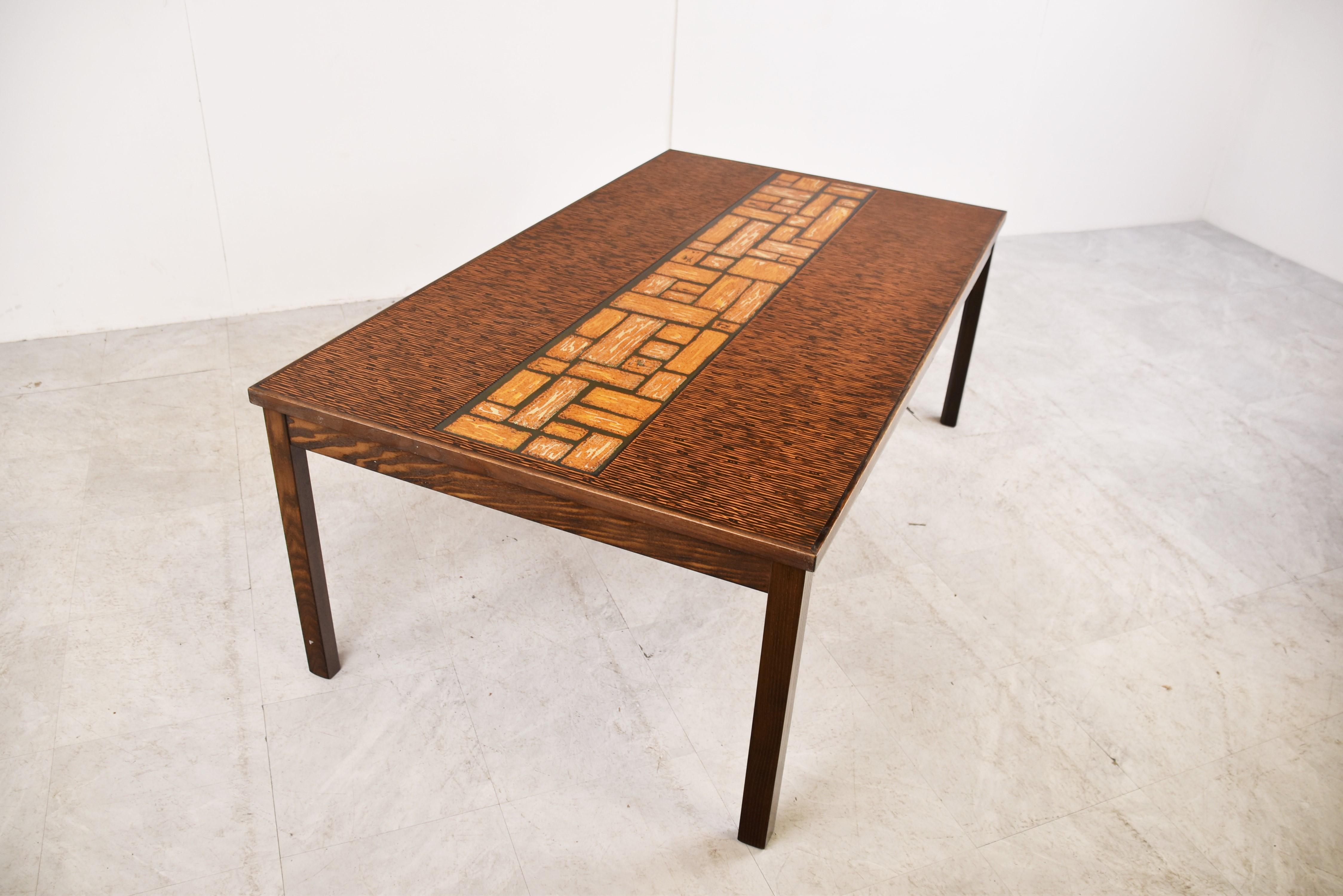Late 20th Century Vintage Copper Plated Brutalist Coffee Table, 1970s For Sale