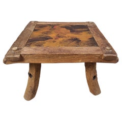 Vintage copper plated brutalist coffee table, 1970s