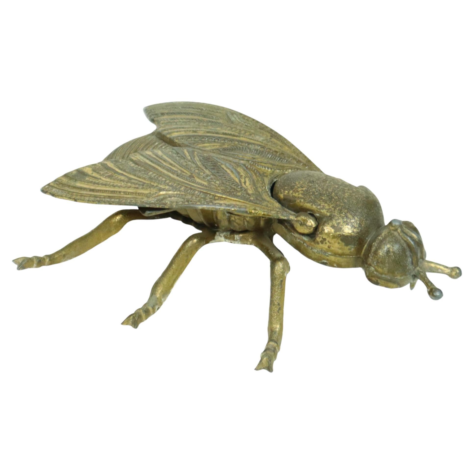 Posacenere a forma di mosca placcato in rame vintage Italia anni Sessanta