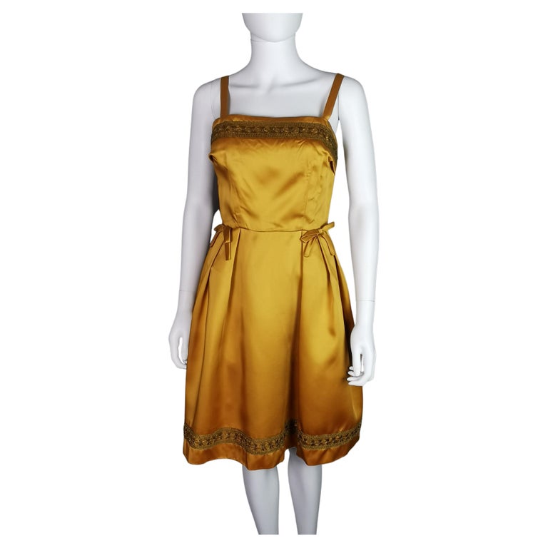Vintage copper satin cocktail dress, c1960s Kitty Copeland at 1stDibs Vintage copper satin cocktail dress, c1960s Kitty Copeland at 1stDibs
