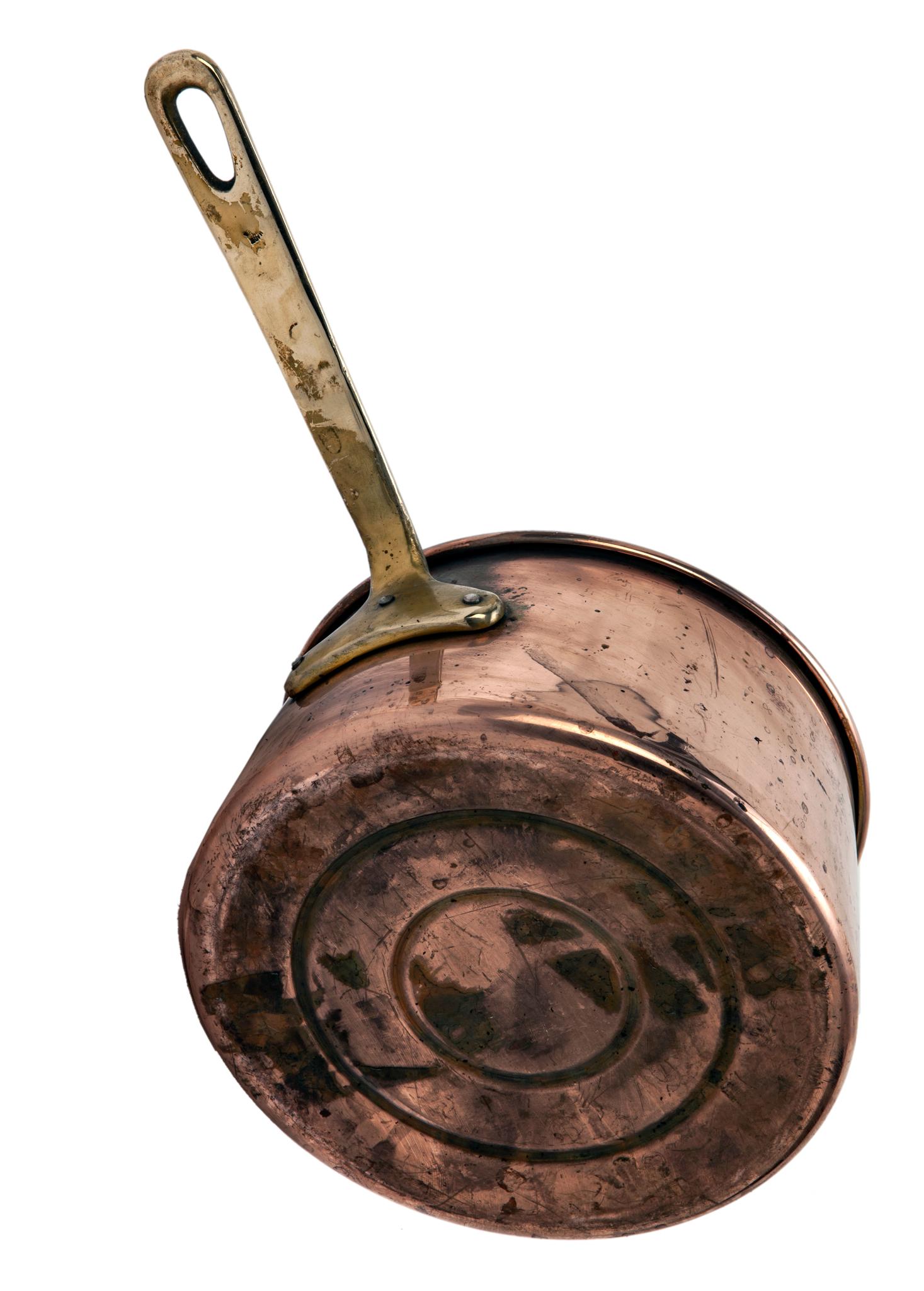 Vintage Copper Sauce Pot For Sale at 1stDibs