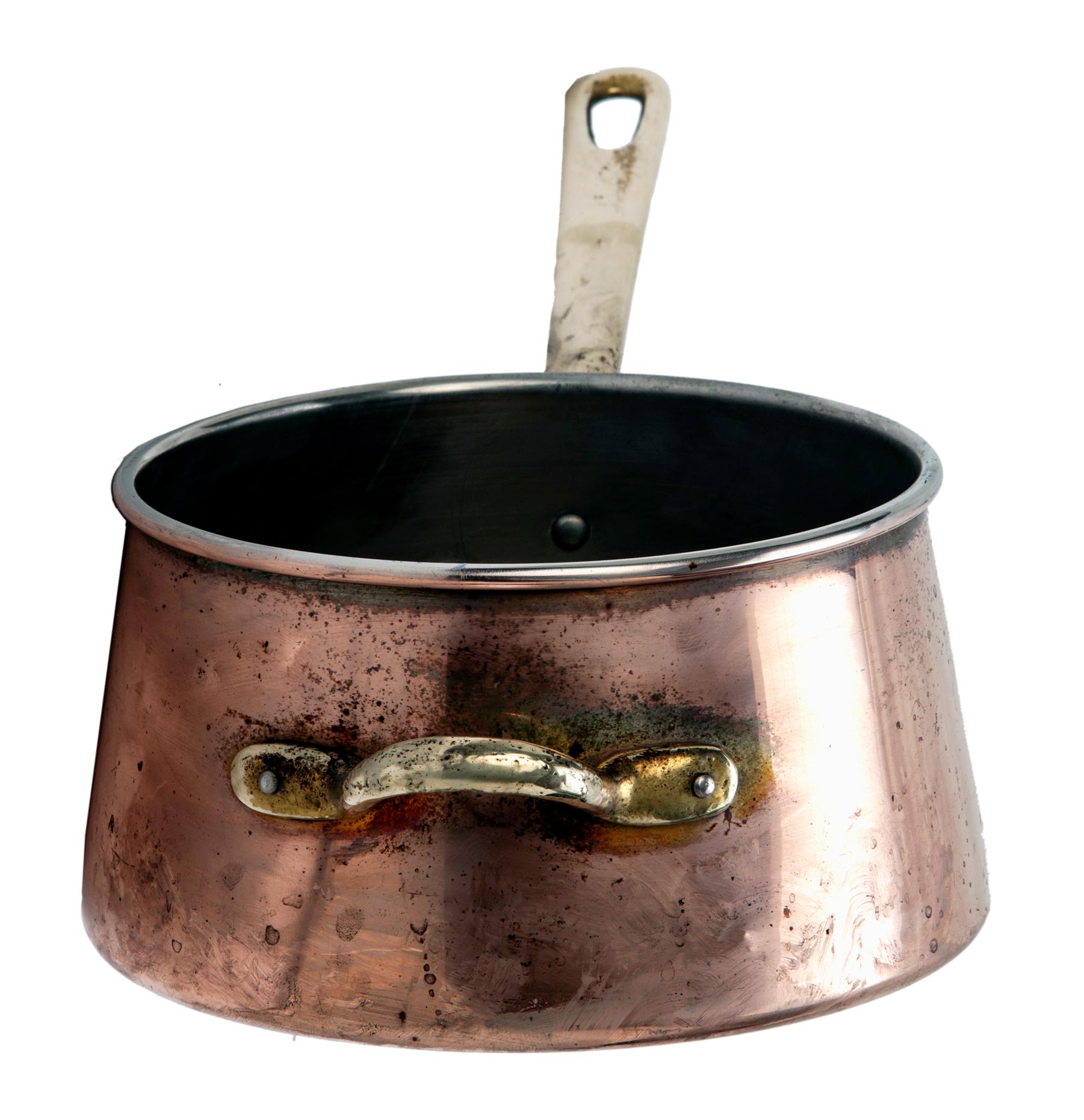 Vintage Copper Sauce Pot For Sale at 1stDibs