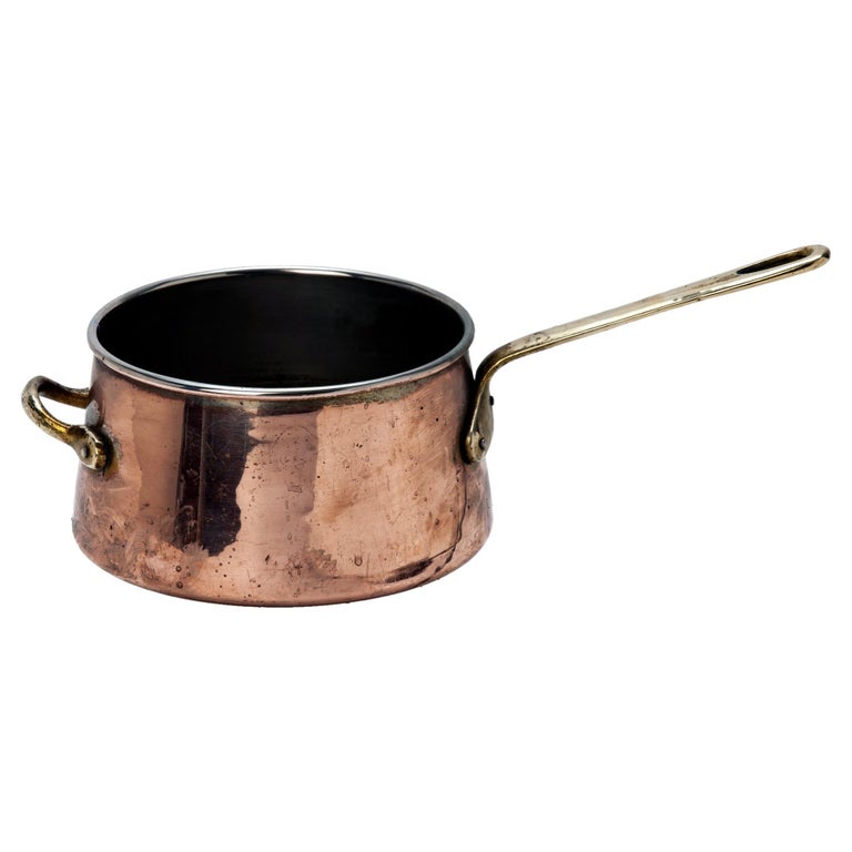 Vintage Copper Sauce Pot For Sale at 1stDibs