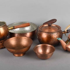 Vintage Copper Set by Eugen Zint, Germany, 1950s