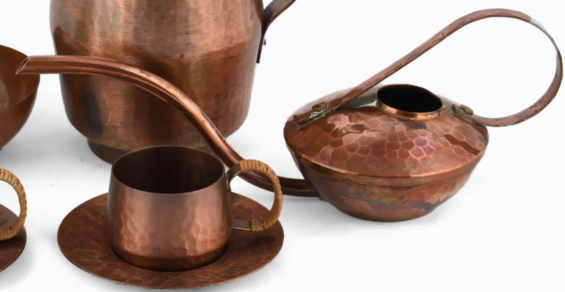 Vintage Copper Set by Eugen Zint, Germany, 1960s In Good Condition For Sale In Roma, IT