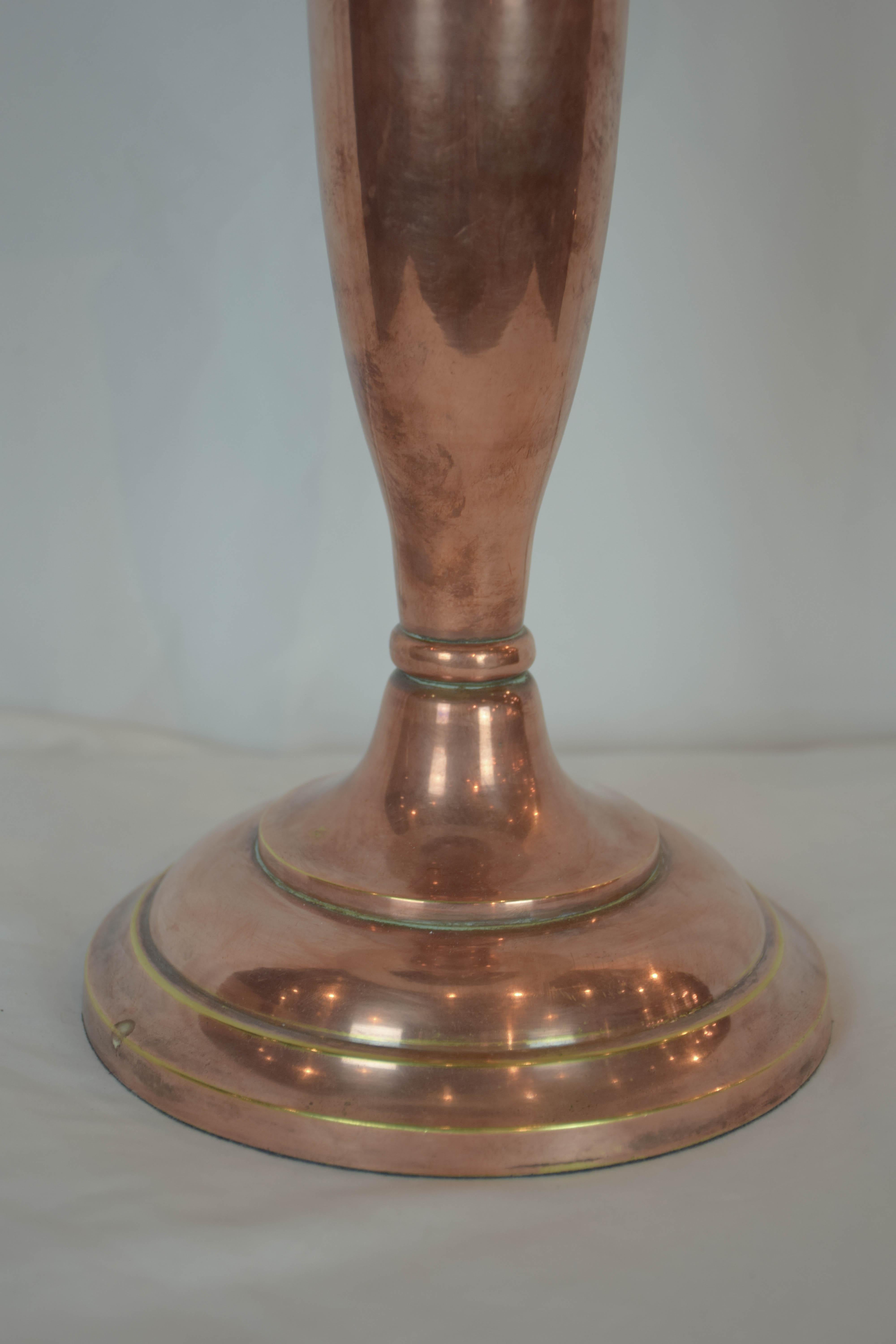 vintage copper lamp