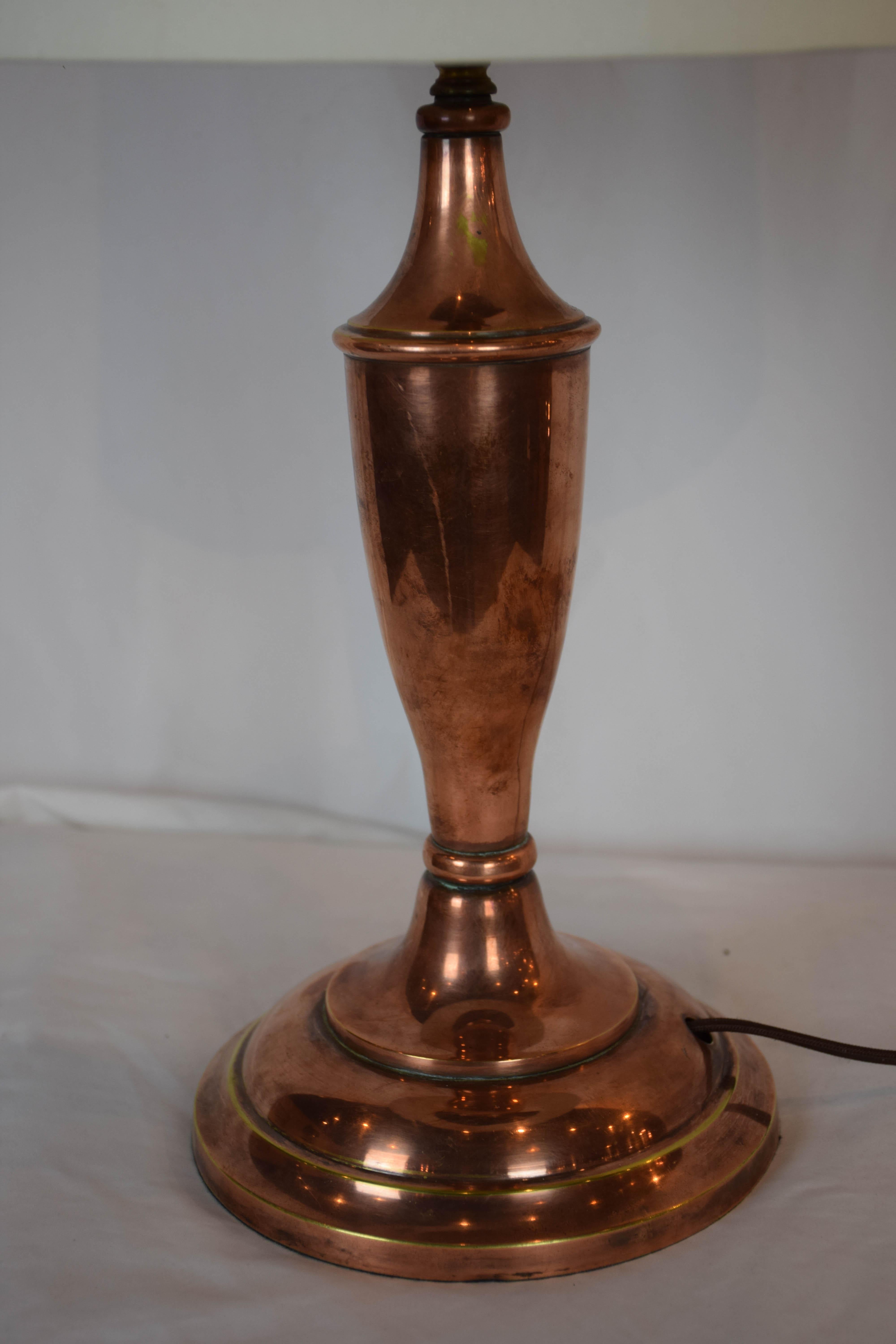 antique copper lamp
