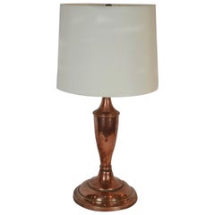 Vintage Copper Table Lamp, Newly Wired