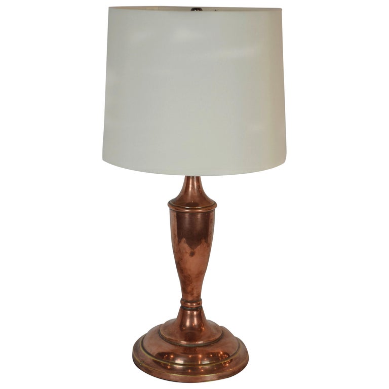 Vintage Copper Table Lamp, Newly Wired at 1stDibs vintage copper