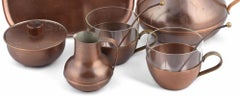 Vintage Copper Tea Set by Harald Buchrucker, Germany 1950s