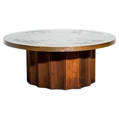 Vintage Copper Top Coffee Table in the Style of Philip & Kelvin Laverne