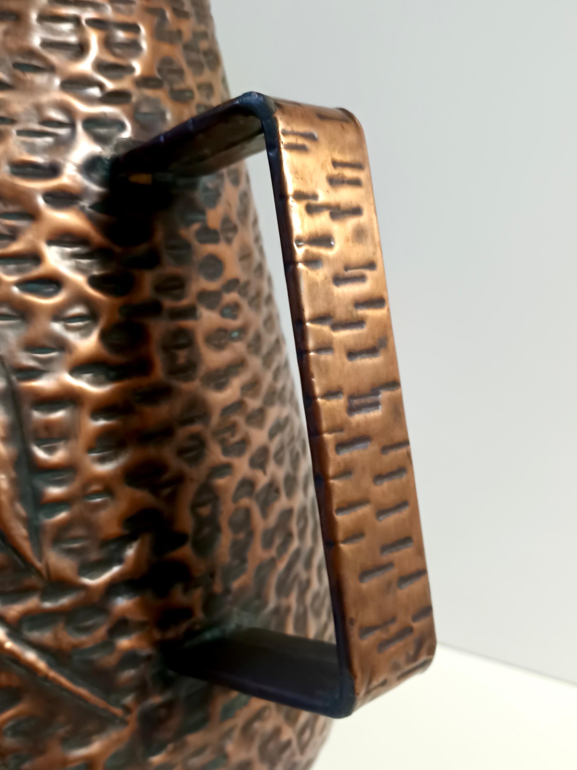 Vintage Copper Umbrella Stand / Vase Attr. to Angelo Bragalini, Italy For Sale 5