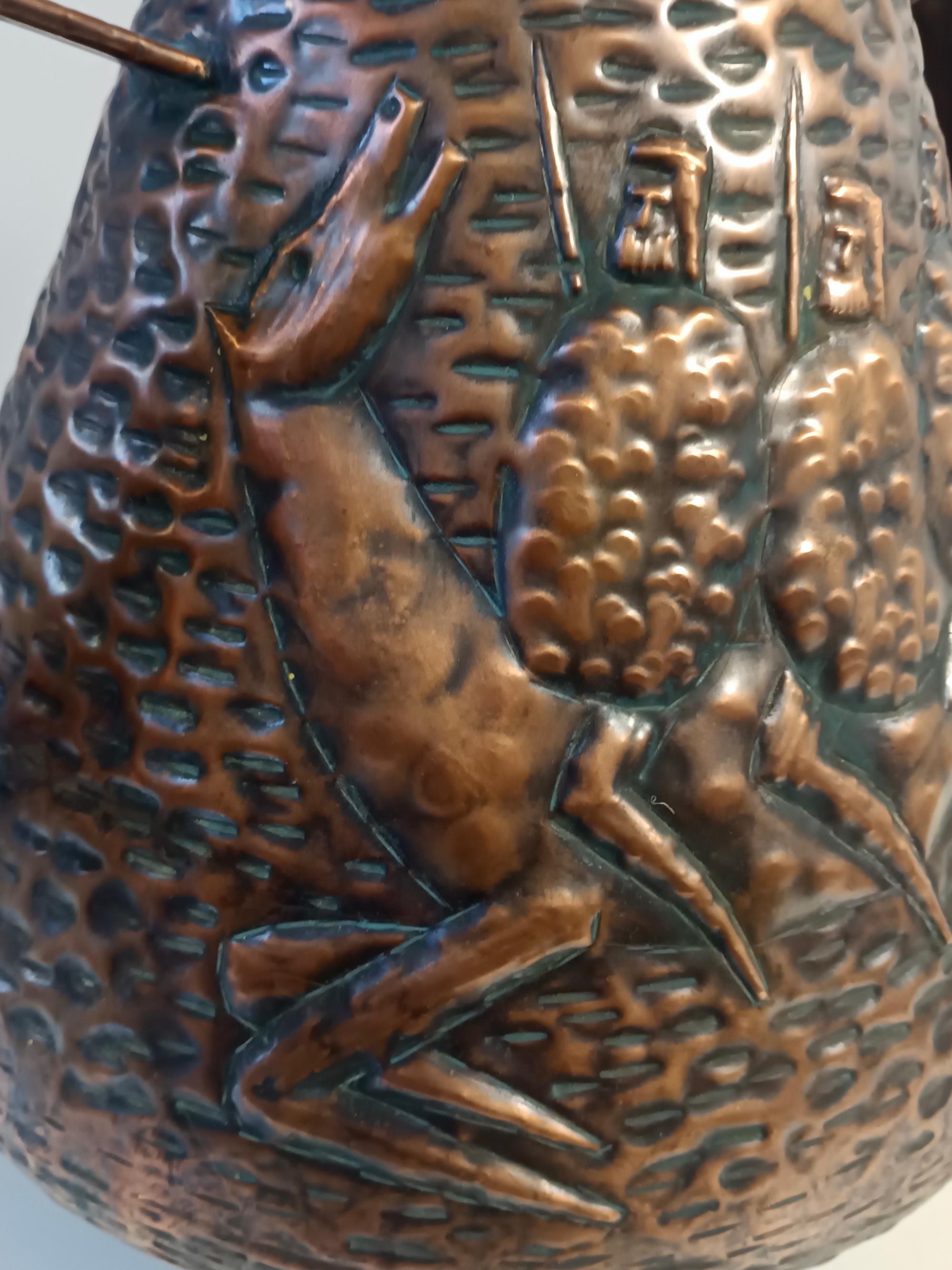 Vintage Copper Umbrella Stand / Vase Attr. to Angelo Bragalini, Italy For Sale 6