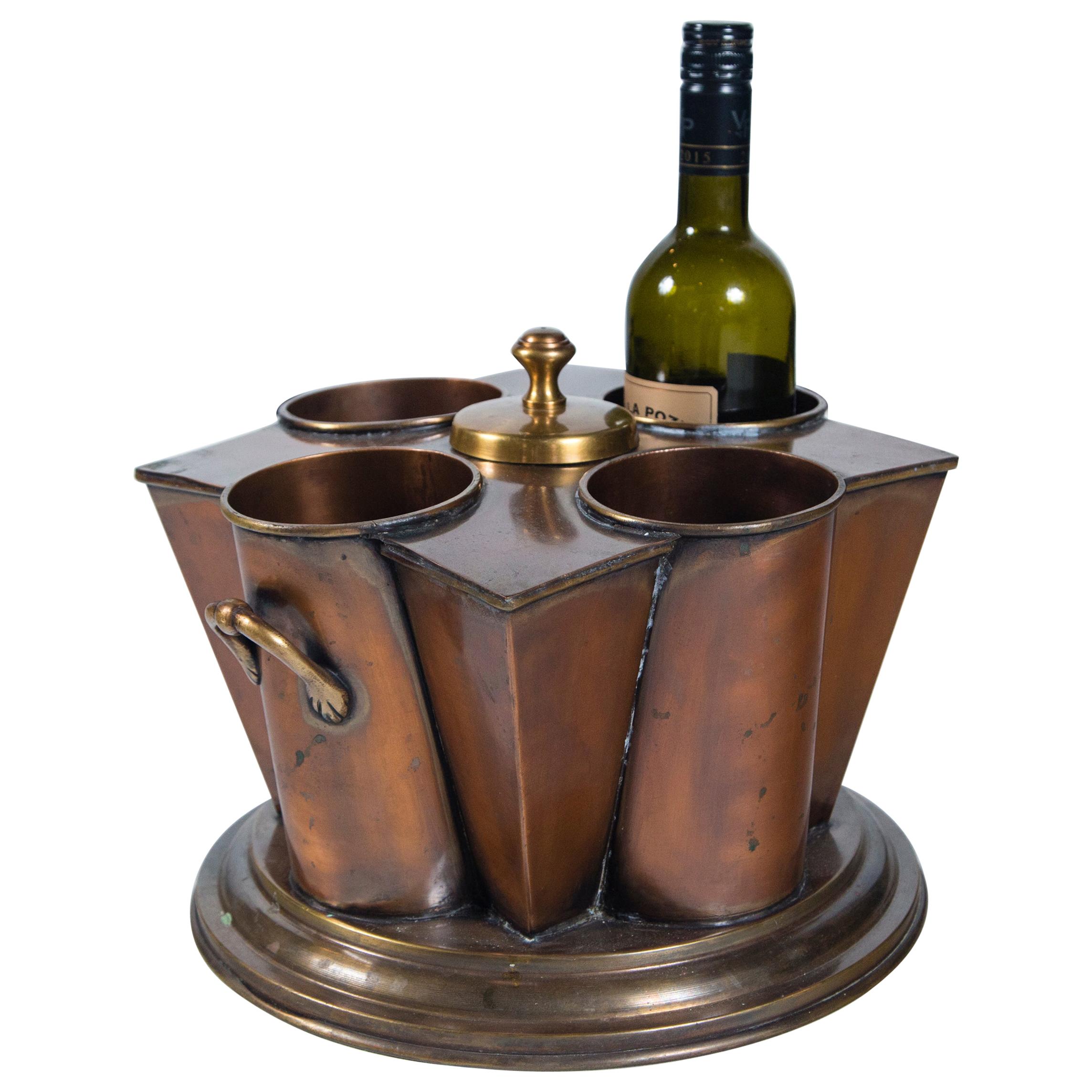 Vintage Copper Vine Cooler For Sale