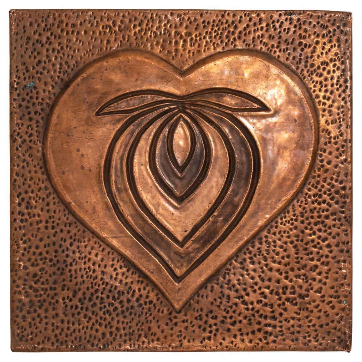 Vintage Copper Wall Decoration For Sale