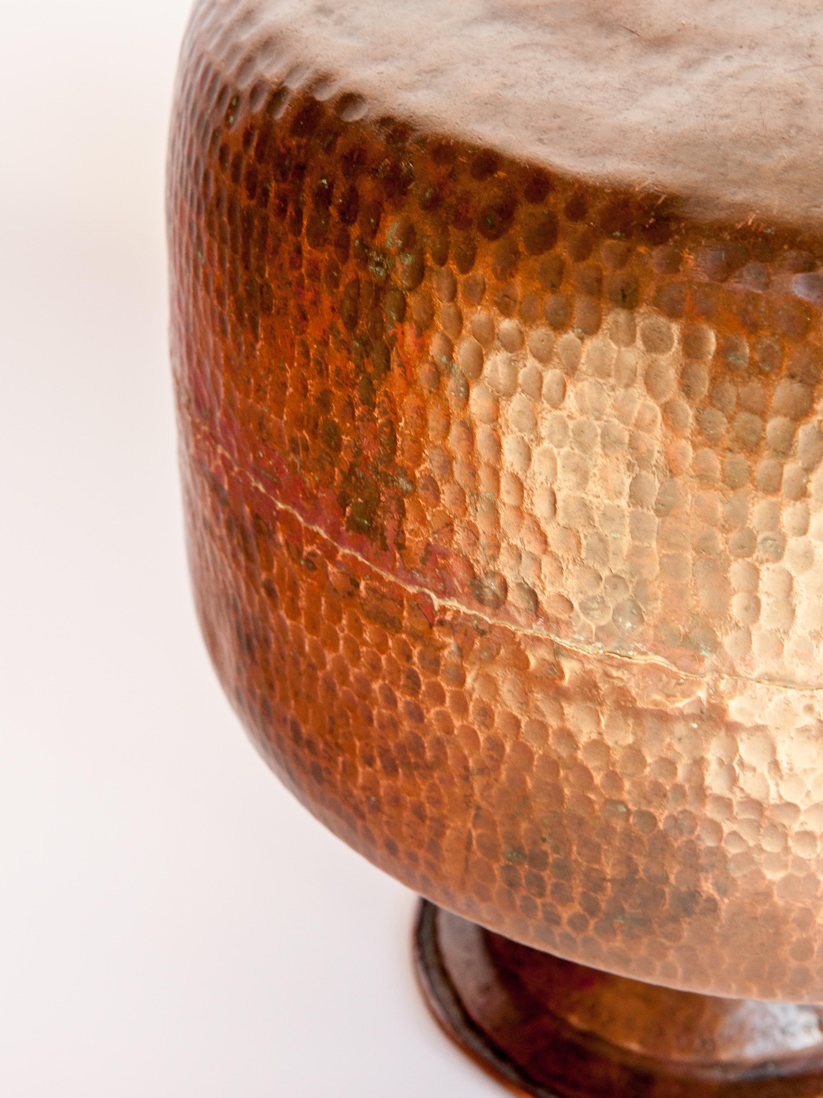 Vintage Copper Water Pot, Hand Hammered, from Nepal, Mid-20th Century 10