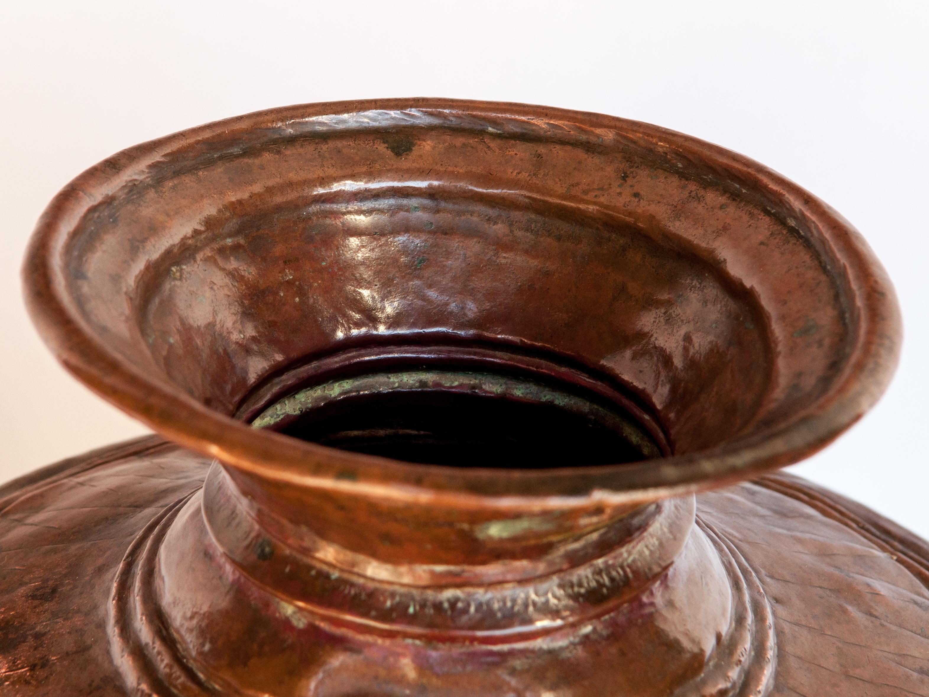 Vintage Copper Water Pot, Hand Hammered, from Nepal, Mid-20th Century 1