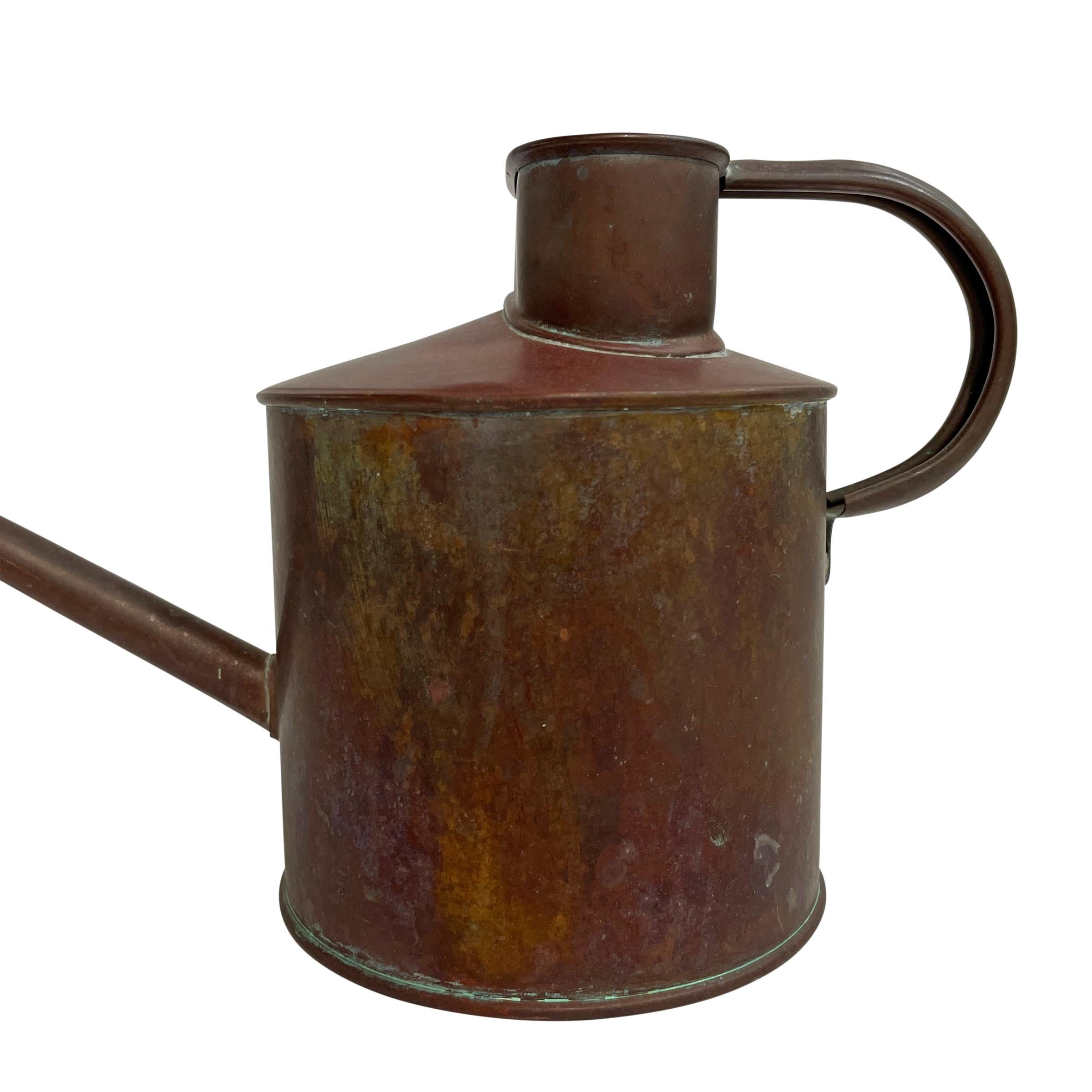 Country Vintage Copper Watering Can For Sale