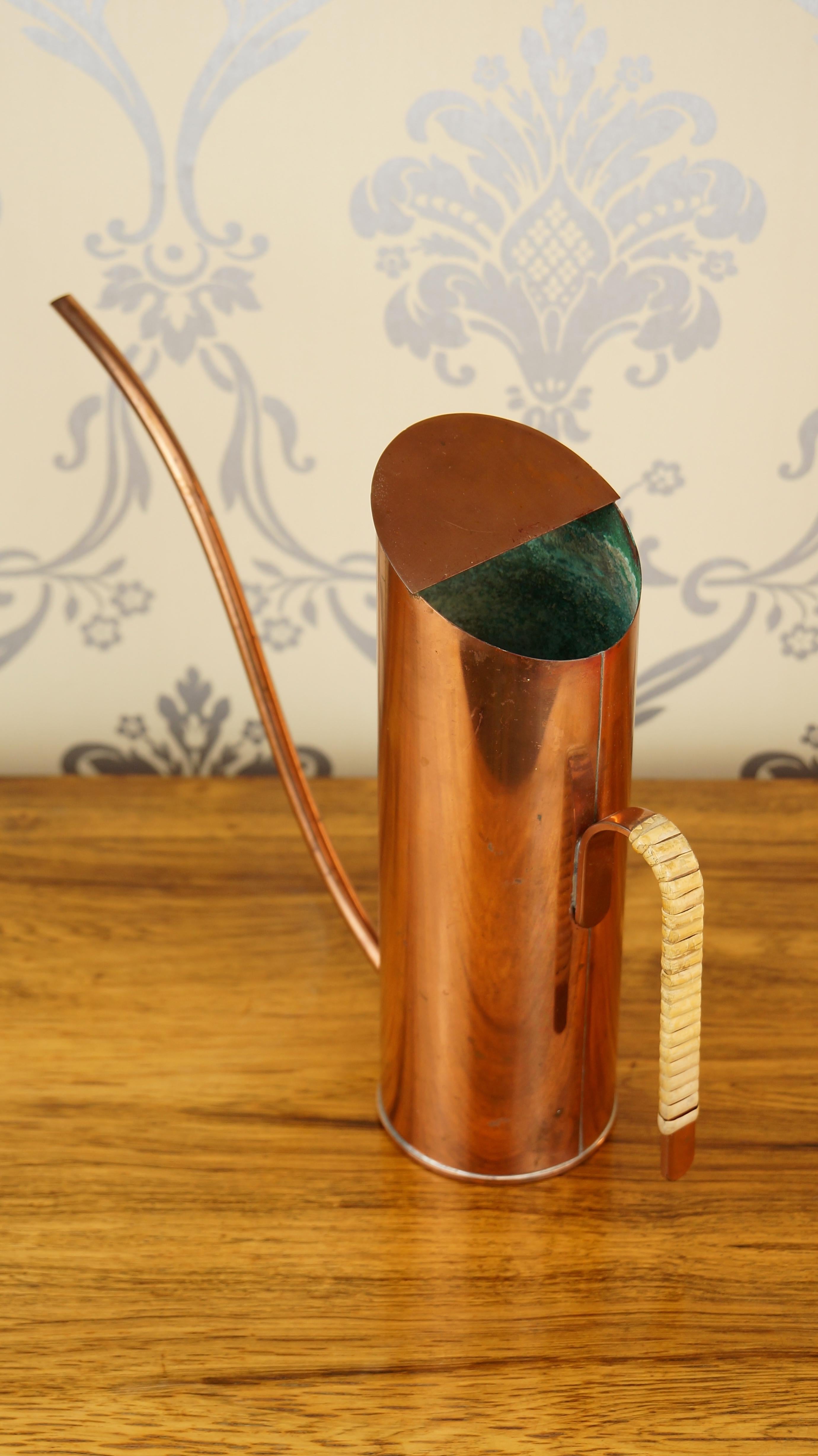 Vintage Copper Watering Can Jug Pitcher, Gunnar Ander, Ystad Metall, Sweden 1