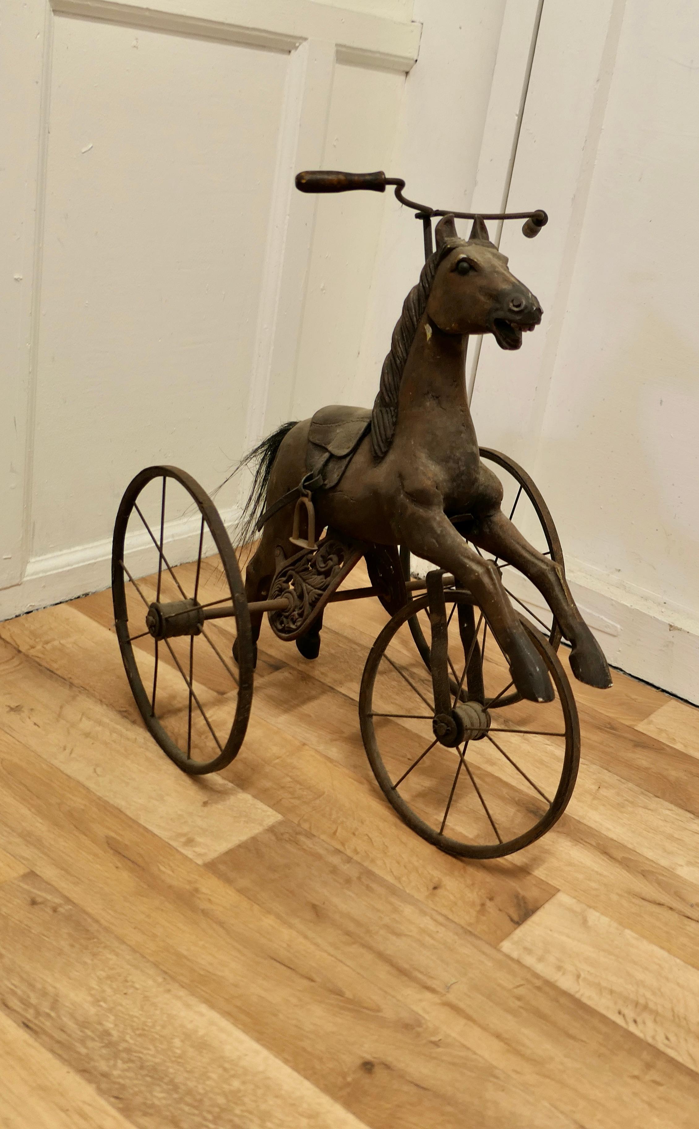 antique pedal horse