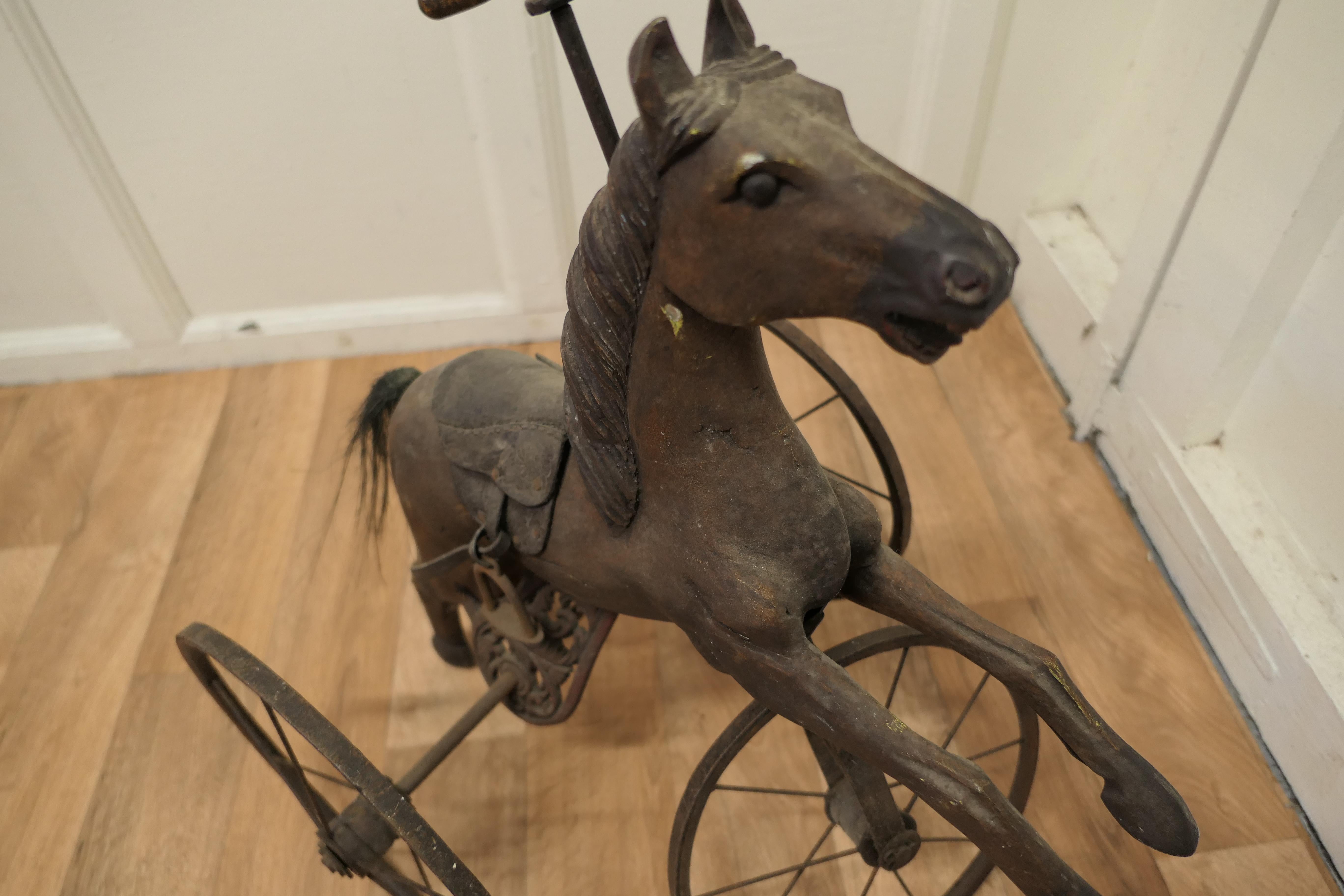20th Century Vintage Copy of a Victorian Toy Tricycle Pedal Horse