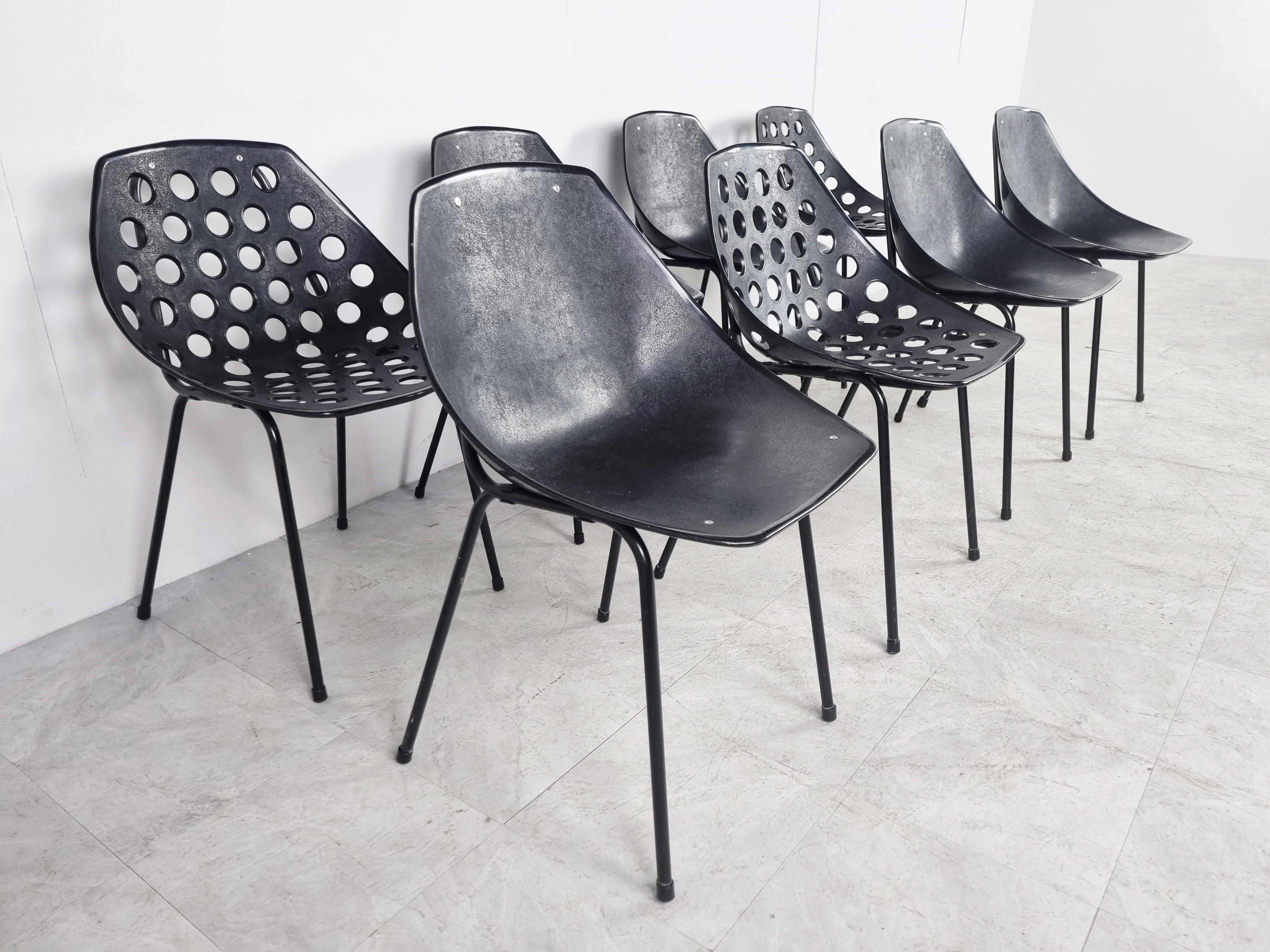 Mid-20th Century Vintage Coquillage Chairs by Pierre Guariche for Meurop, 1960s