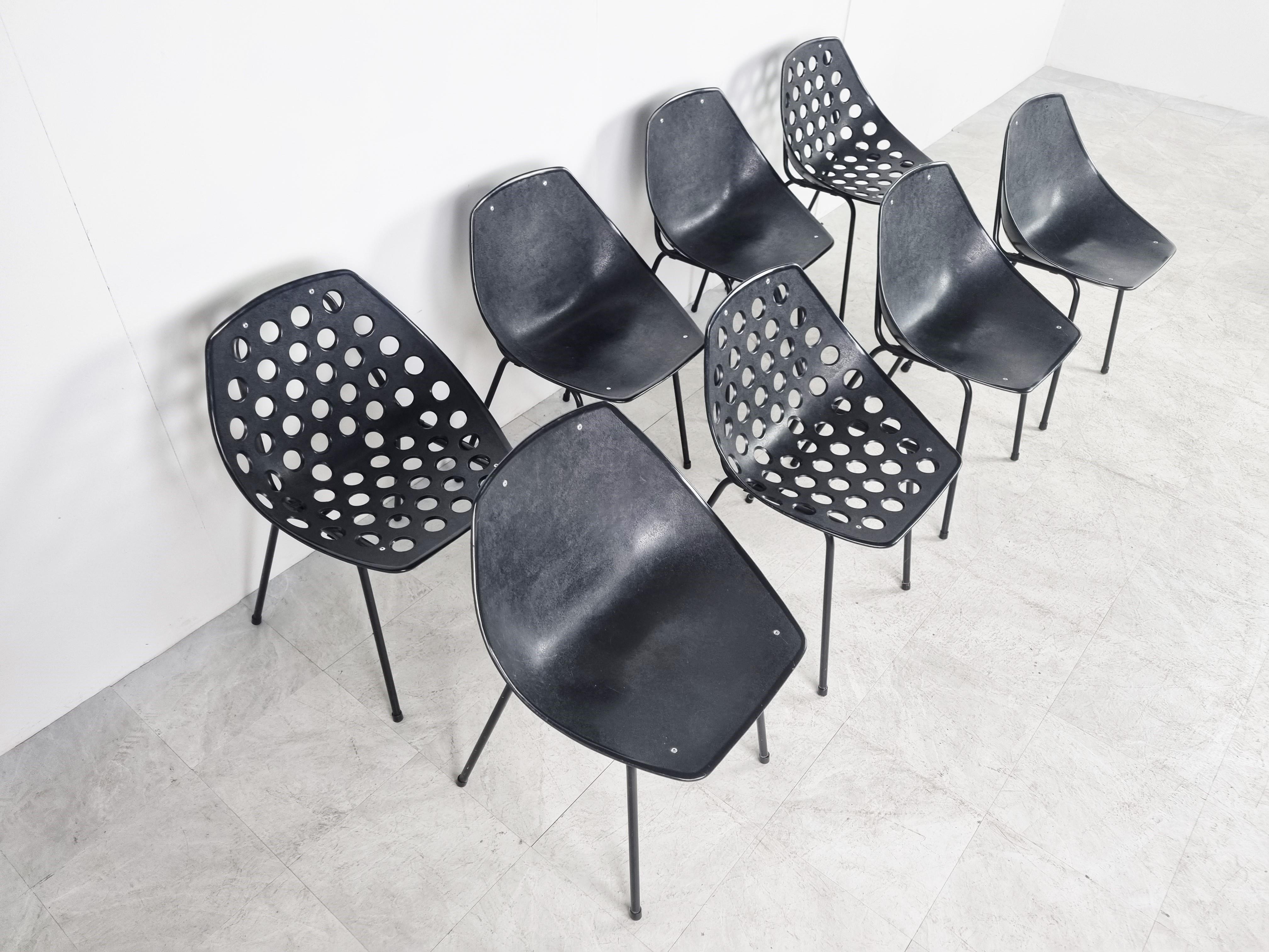 Metal Vintage Coquillage Chairs by Pierre Guariche for Meurop, 1960s