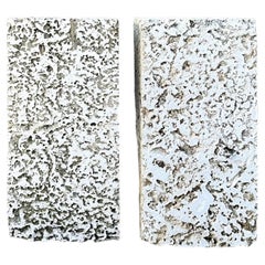 Vintage Coquina Stone Pedestals - A Pair