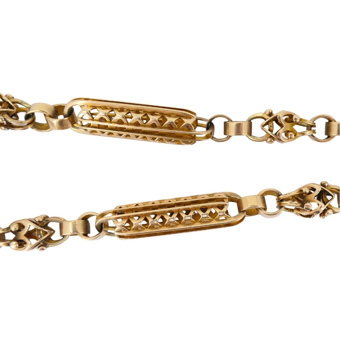 Ciondolo Figa in corallo d'epoca, collana con catena a ginocchiera in oro 14k in vendita 7