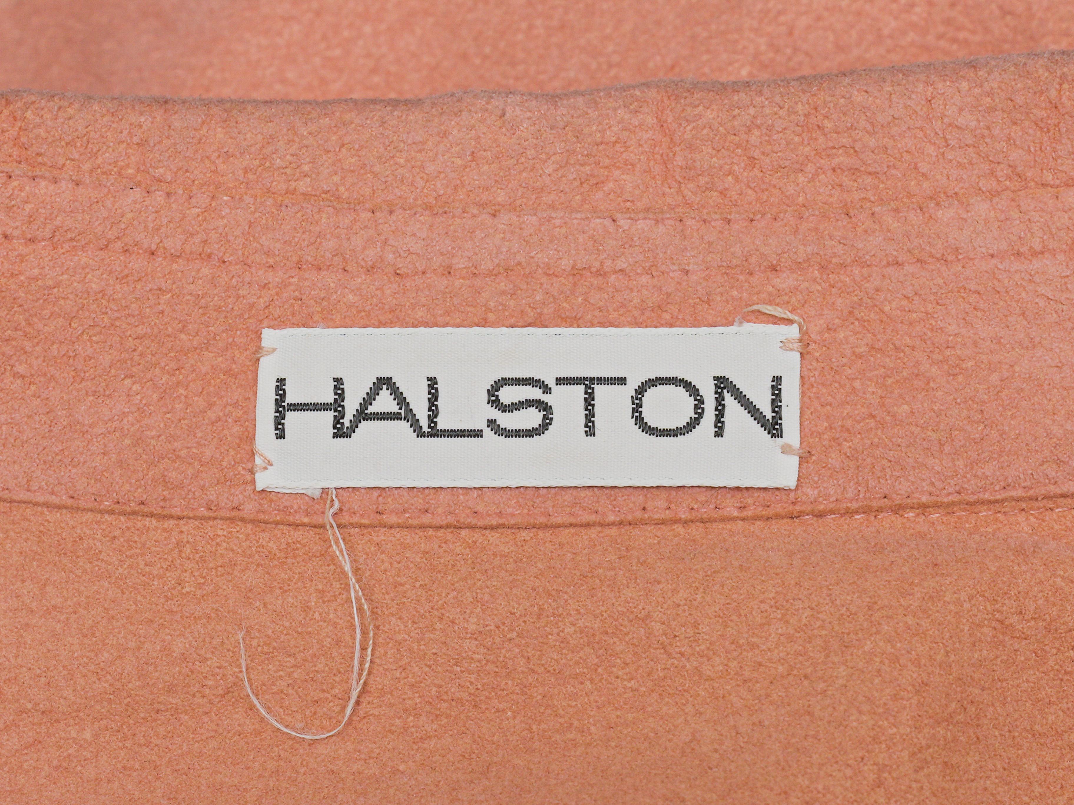 Koralle Halston Ultrasuede Staubmantel Größe US S Damen im Angebot