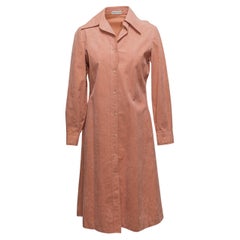 Vintage Coral Halston Ultrasuede Duster Coat Size US S