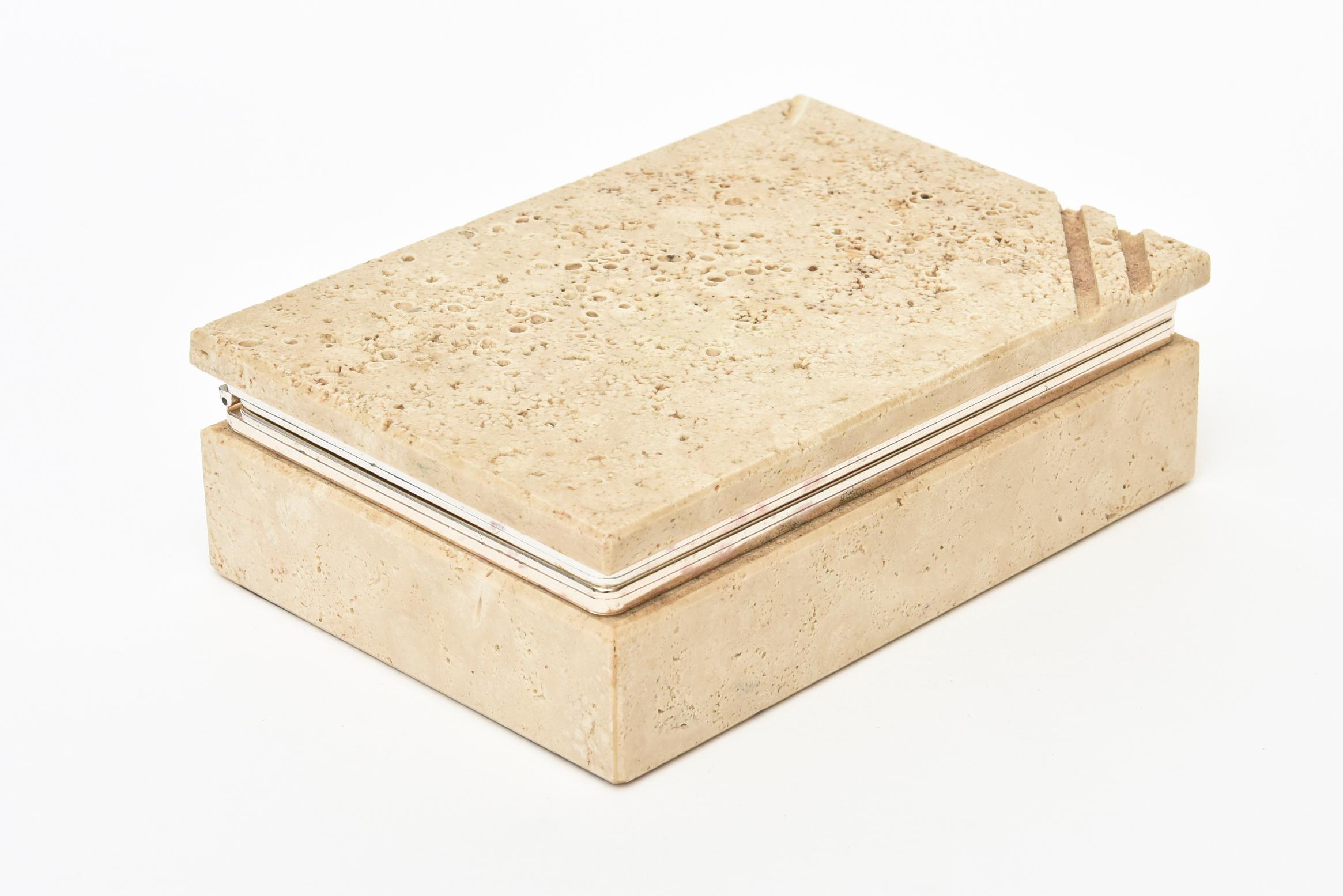 American Vintage Coral Organic Modern Hinged Box