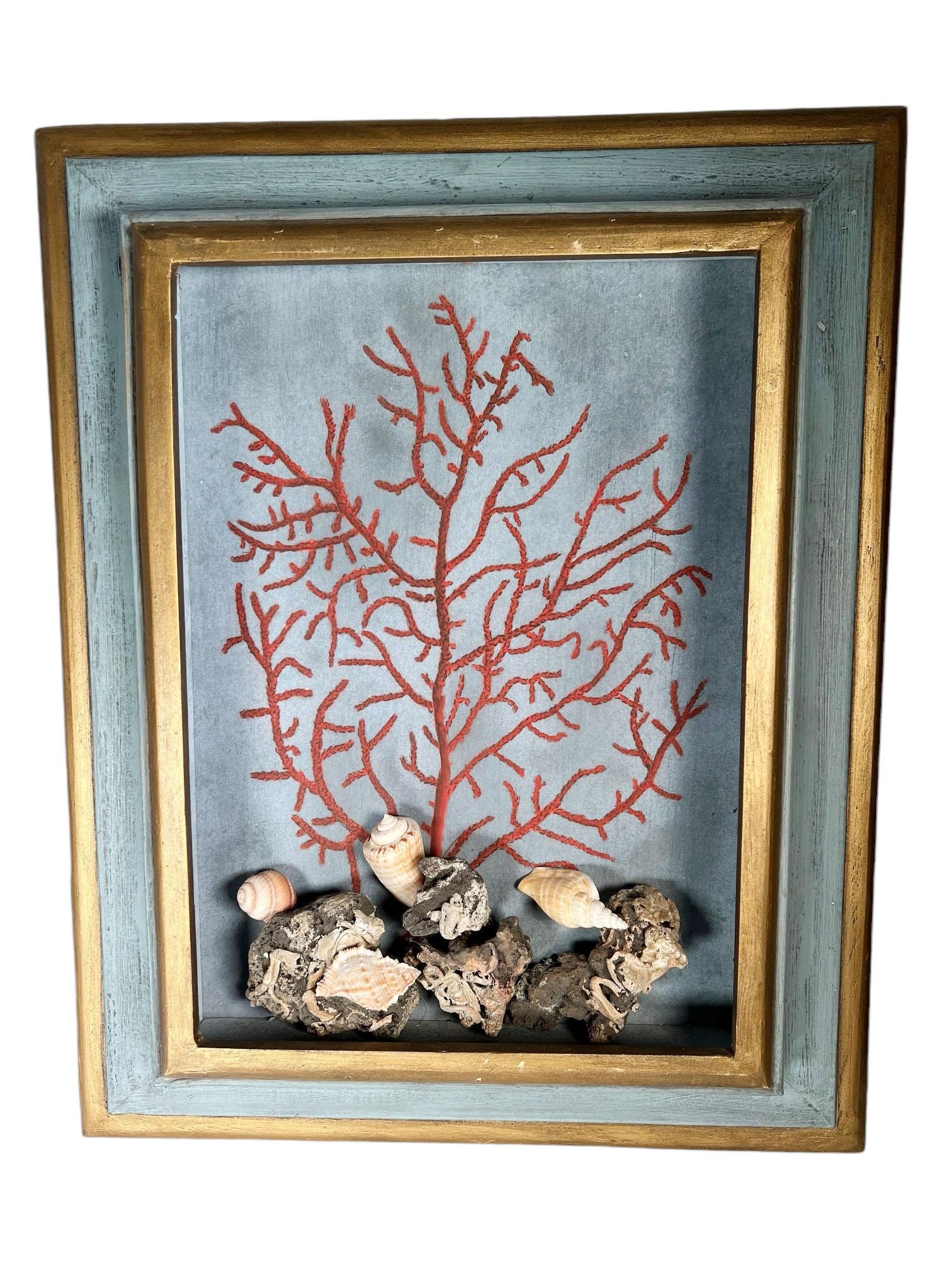 Vintage Coral Paintings In Good Condition For Sale In Dallas, TX