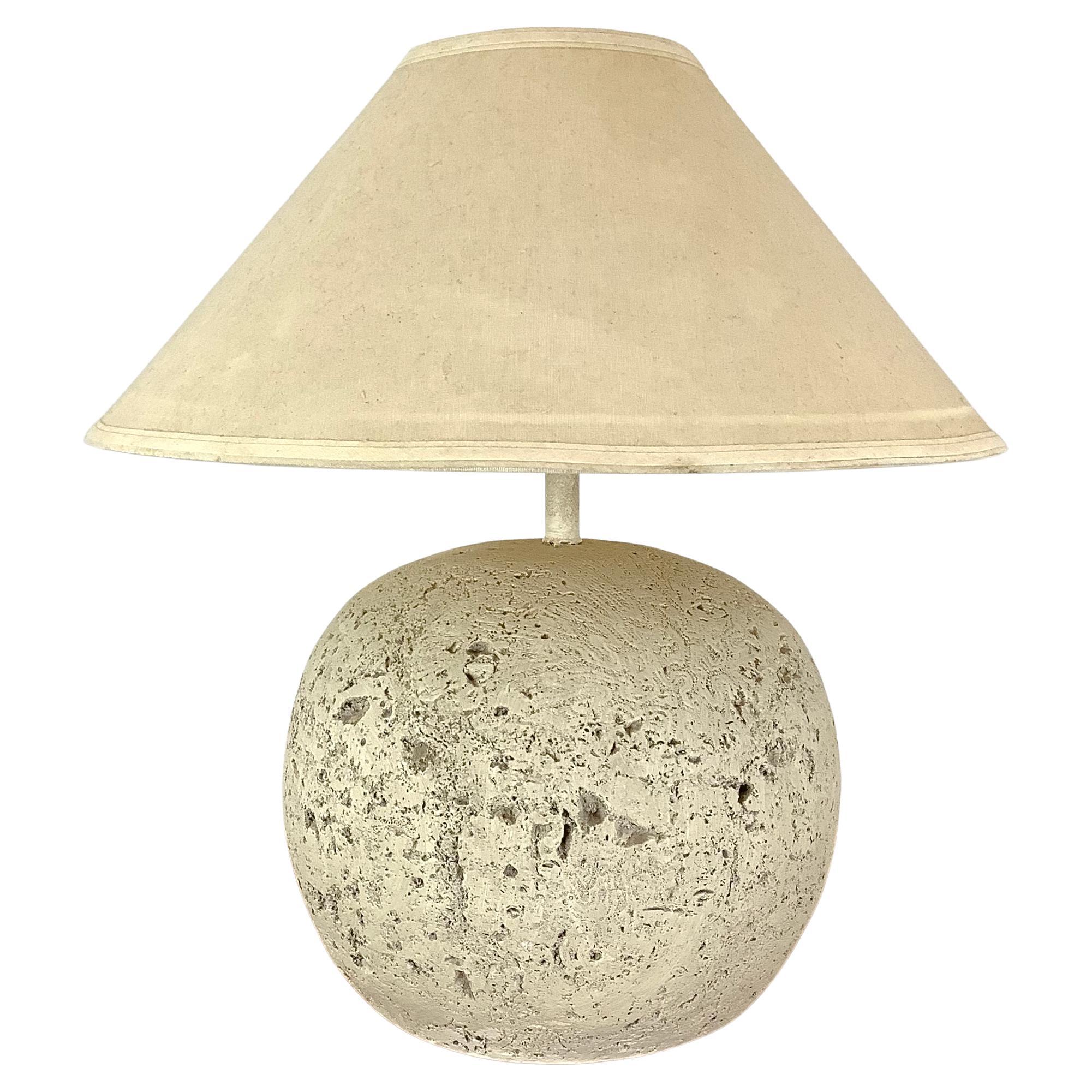 Vintage Coral Stone Orb Table Lamp