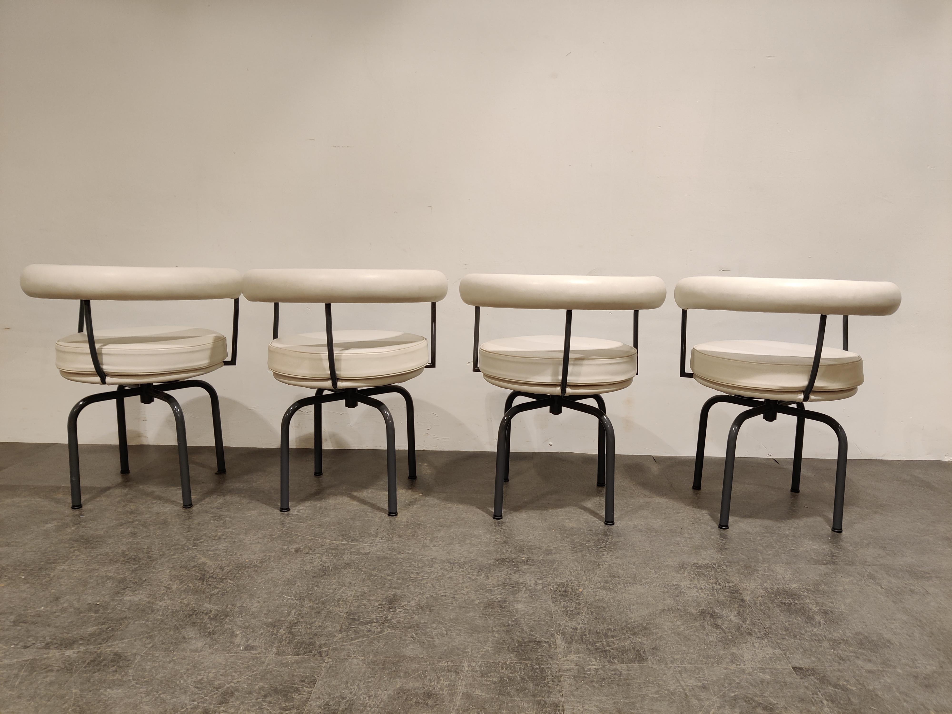 Vintage Corbusier LC7 Dining Chairs, 1970s In Good Condition In HEVERLEE, BE