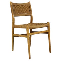 Vintage Cord Woven Chair, Denmark, 1960s