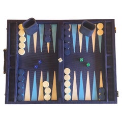 Vintage Corduroy & Bakelite Backgammon Set