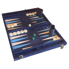 Vintage Corduroy & Bakelite Backgammon Set
